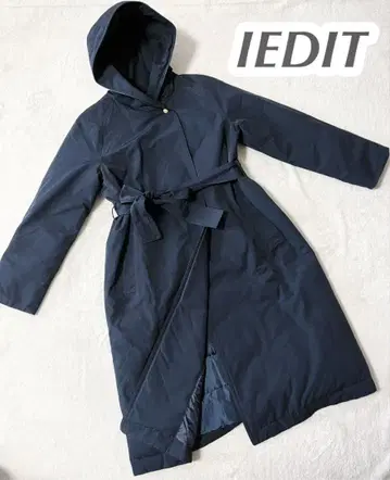 IEDIT 이디트 발수 소재 롱 다운 코트 네이비 M