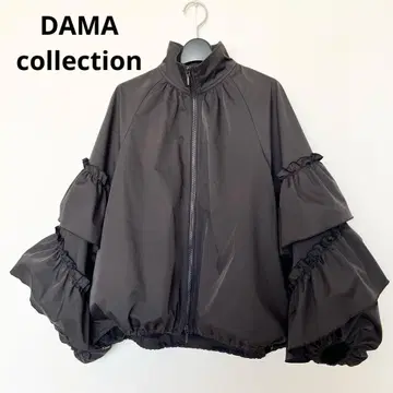 [ 새상품급 ] 더마 컬렉션 프릴 슬리브 지퍼 자켓 블랙 사이즈 2