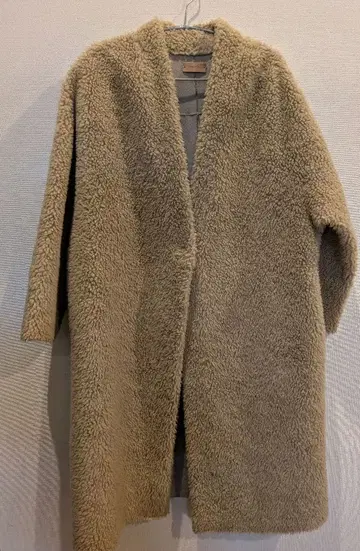 TODAYFUL 보아 롱 코트 베이지 38