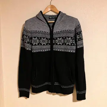 BEAMS 빔즈 후드 부착 니트 L