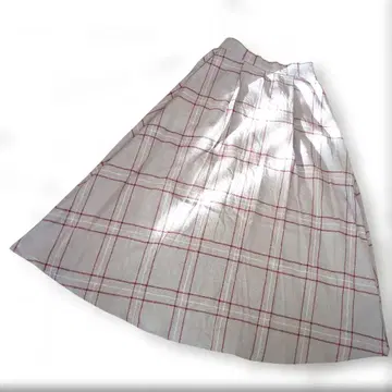 어반 리서치 워셔블 린넨 플레어 맥시 롱 스커트