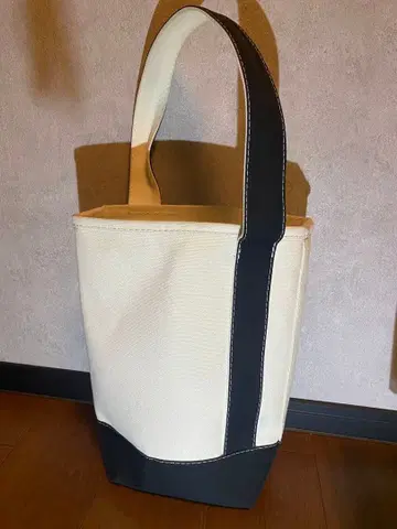 LLBean 아이보리와 블랙 토트백