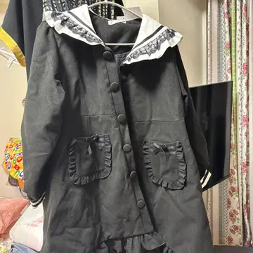 DearMyLove 세일러 리본 프릴 코트 M 사이즈