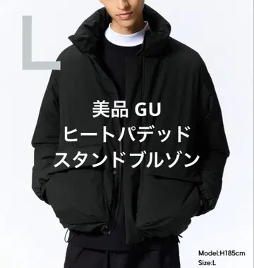 새상품급 GU 히트 패디드 스탠드 블루종 블랙 사이즈 L
