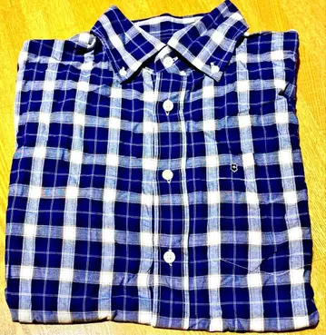 Victorinox 체크 무늬 반팔 셔츠 M