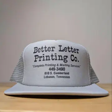 80s-90s 데드스탁 트래커 캡 기업 로고