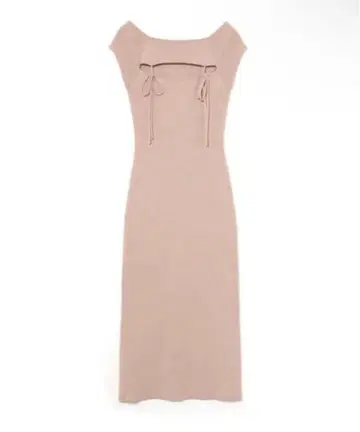 ANDMARY Bebe 리본 니트 드레스 베이지