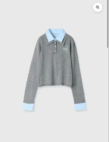 eimy istoire 더블 컬러 디자인 니트 그레이