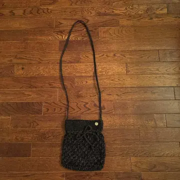 블랙 니트 숄더백