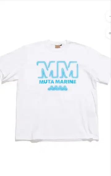 MUTA MARINE 네온 T셔츠 화이트