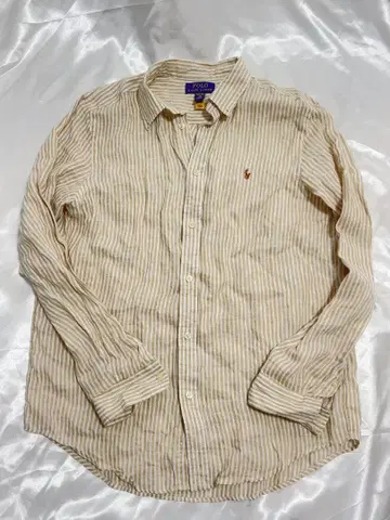 미사용 랄프 로렌 POLO 긴팔 린넨 셔츠 포니 자수 여성용 남성용