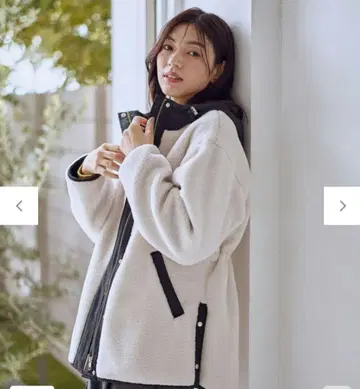 ANY 점퍼 블루종 에크루 M 보아 자켓