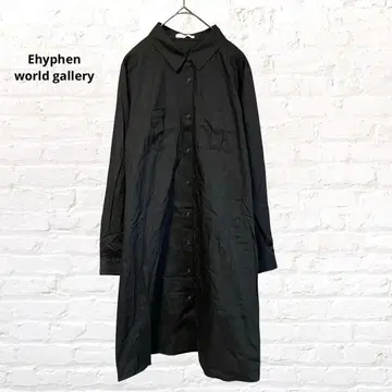 9776 새상품급 하이픈월드 갤러리 롱 셔츠 원피스