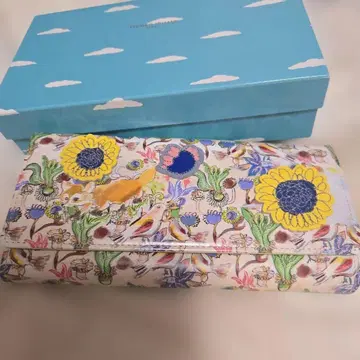 츠모리치사토 플라워 정원 장지갑 그린 미사용 새상품