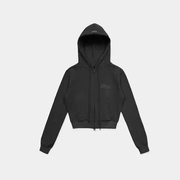 Badblood 로고 자수 다크 그레이 후드티