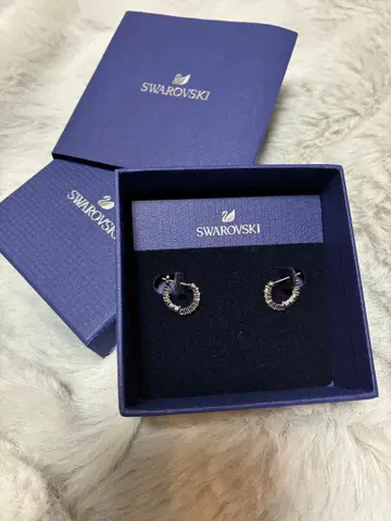 스와로브스키 실버 후프 귀걸이