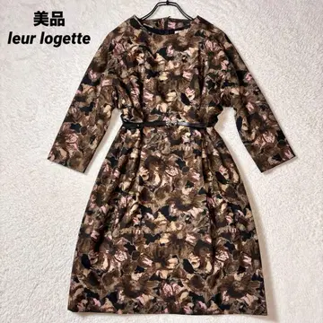 새상품급 leur logette A라인 원피스 꽃무늬 허리 마크