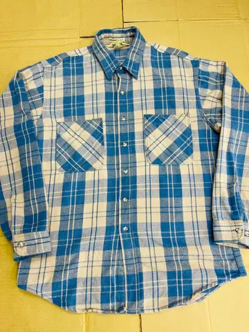 레어 컬러 80s USA제 St. John's Bay 체크 플란넬 셔츠