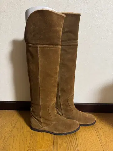 긴자 카네마츠 스웨이드 롱 부츠