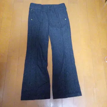 BRAPPERS 다크 그레이 플레어 팬츠