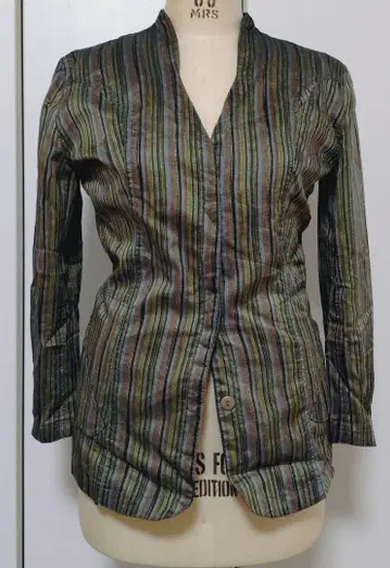 이탈리아제 린넨 스트라이프 자켓 42