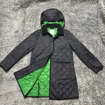 [ 컨디션 최상 ] 매킨토시 철학 퀼팅 코트 네이비 38