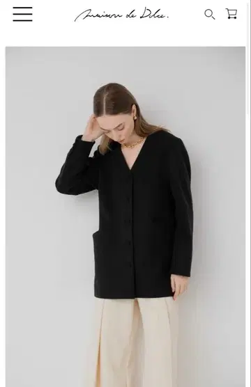 새상품 noble jacket/블랙