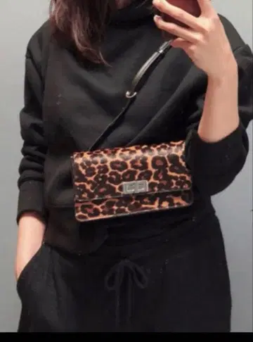 ZARA 천연 가죽 2WAY 레오파드 숄더백