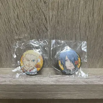 NARUTO 돌풍전 점프 50주년 기념 캔뱃지 나루토 사스케