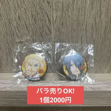 NARUTO 돌풍전 점프 50주년 기념 캔뱃지 나루토 사스케