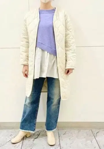 SEADRAKE 퀼팅 자켓 화이트