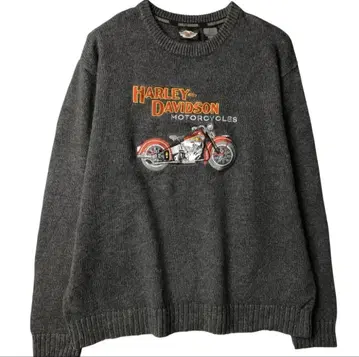 Harley-Davidson 바이크 프린트 스웨터