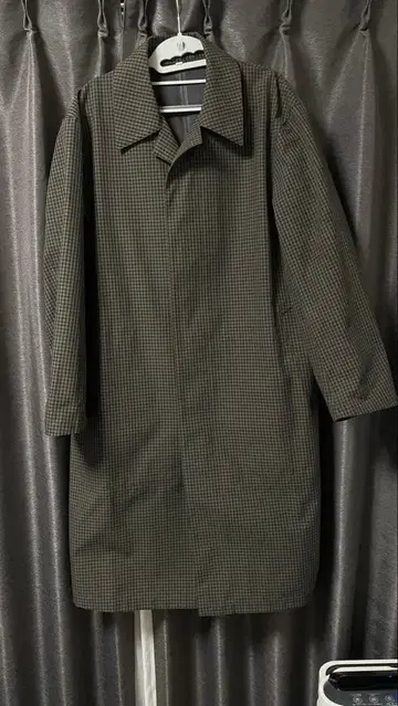 유니클로U 체스터 코트 체크 무늬 L 사이즈