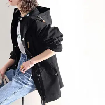 클래식 엘프 보아 라이너 포함 마운틴 후드티 블랙 L 사이즈