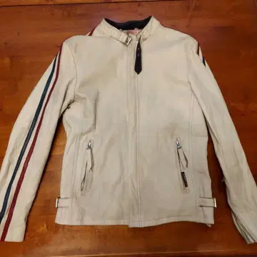 Schott 화이트 가죽 자켓 M 사이즈