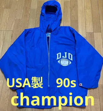 90s USA제 Champion 보아 안감 나일론 자켓 M