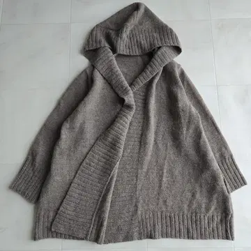 23구 빅 사이즈 알파카 블렌드 후드 니트 가디건 46