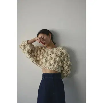 새상품급 스타일믹서 버블볼 핸드니트 손뜨개질 로우게이지f 숏 기장