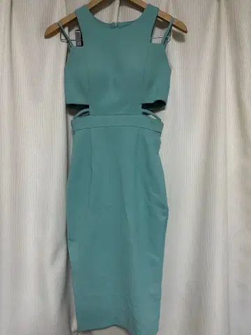 Red Blue 민트 그린 컷 아웃 드레스 S