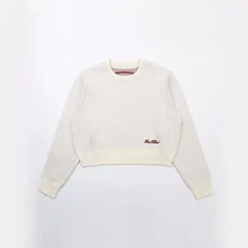 Badblood 크림색 긴팔 니트 B 자수
