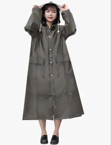 [ L 사이즈 ] 그린 레인코트 자전거 백팩 대응 비옷 출퇴근 통학