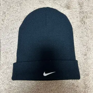 Nike 블랙 니트 모자 스우시 로고