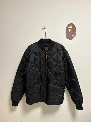 GAME 블랙 퀼팅 자켓 M