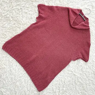 잔니로 주디체 핑크 반팔 니트 스웨터 코튼 100% 일본제 L