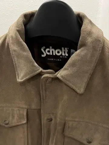 [ 새상품급 '90s ] Schott 스웨이드 빈티지 가죽 자켓