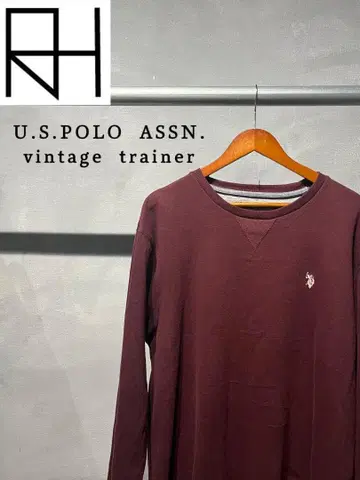 버건디 긴팔 크루넥 트레이닝복