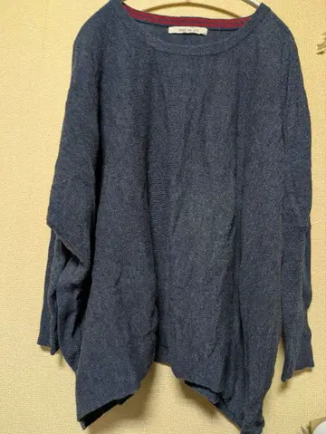 pual ce cin 네이비 오버 사이즈 니트 폭넓음 새상품급