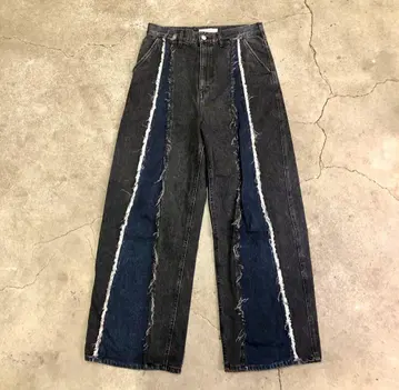 지에다 스위칭 오버 데님 팬츠