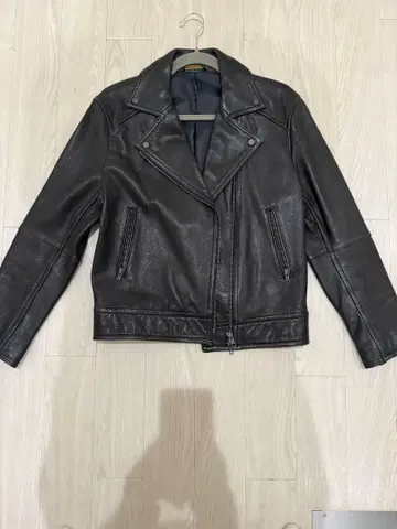 밴야드 스톰 블랙 가죽 라이더 자켓