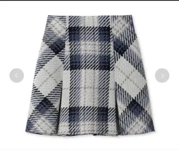 SNIDEL 로빙 체크 미니 스커트 아이보리 0